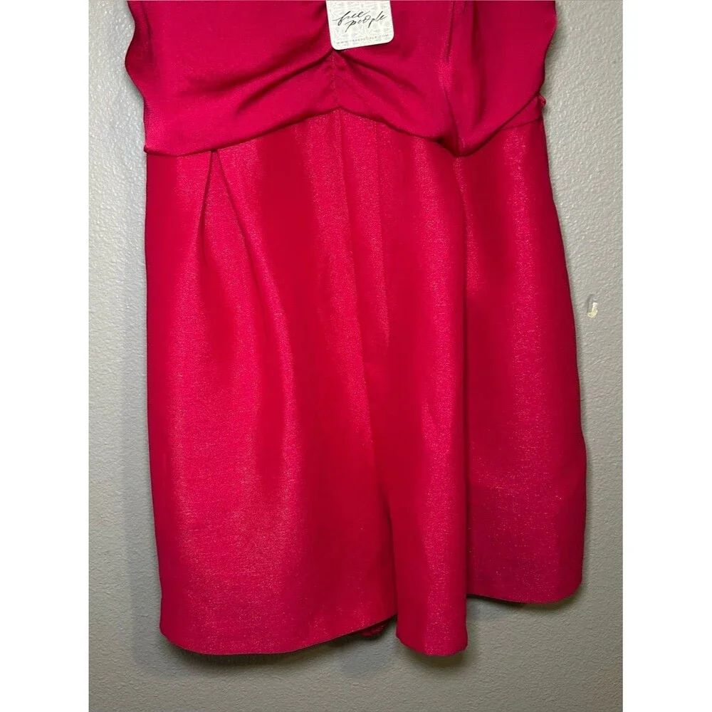 NEW Free People Skylie Saylor Pink Colorblock Going Out Romper Women’s Size 12